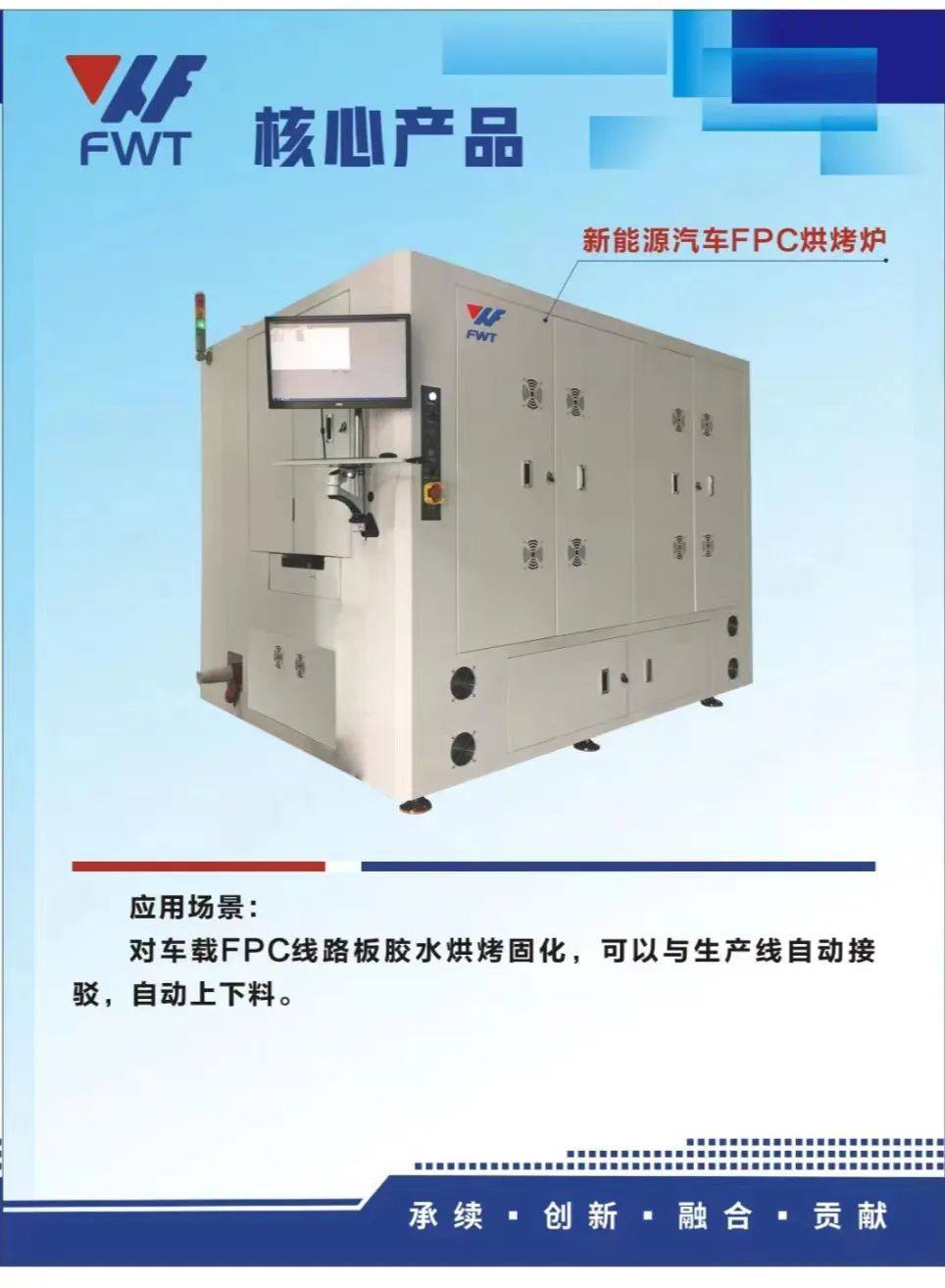 福沃特垂直固化炉完美解决新能源汽车CCS/FPC胶水固化工艺