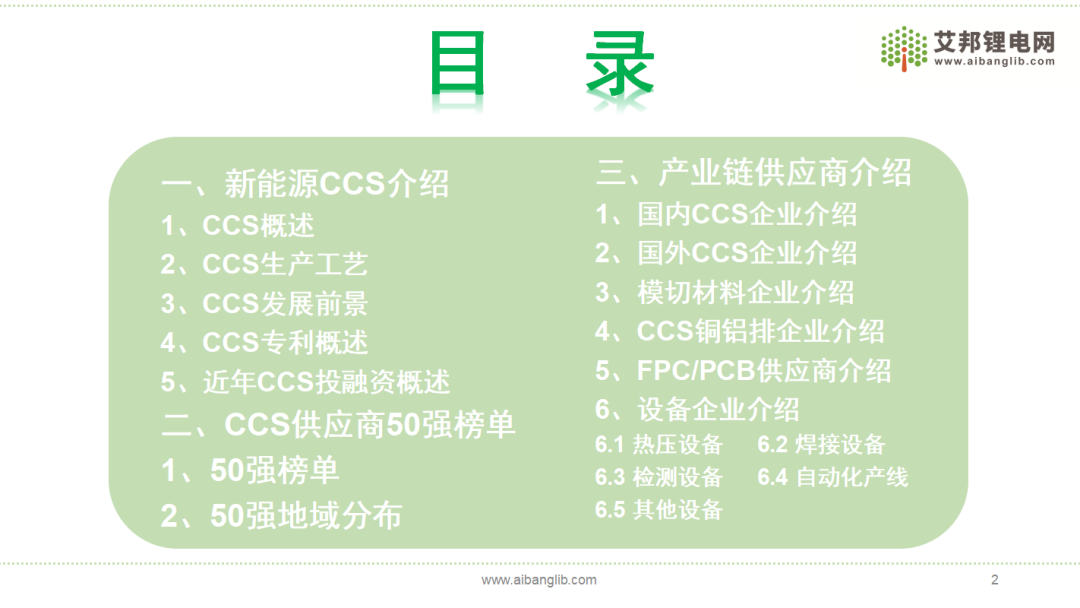 揭榜新能源电池CCS供应商50强