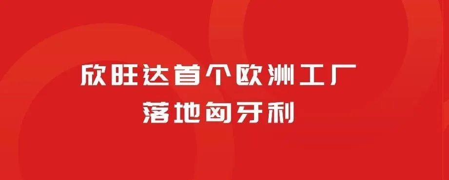 加速海外布局！欣旺达首个欧洲工厂落地匈牙利