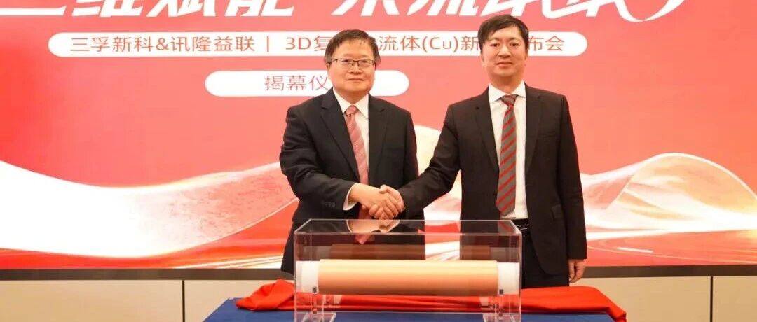 重磅！三孚新科3D复合集流体(Cu)技术成果首次亮相！